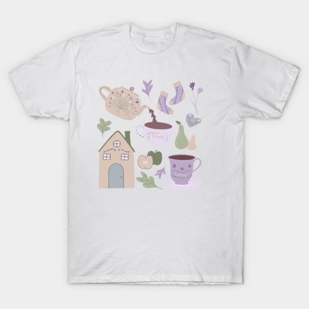 Cozy tea time T-Shirt by smoochugs